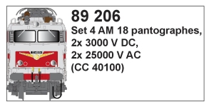 LS Models LS89206 - H0 - Stromabnehmer AM18 für CC 40100 (4 Stück)